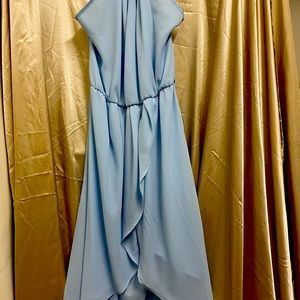 Pale blue halter dress